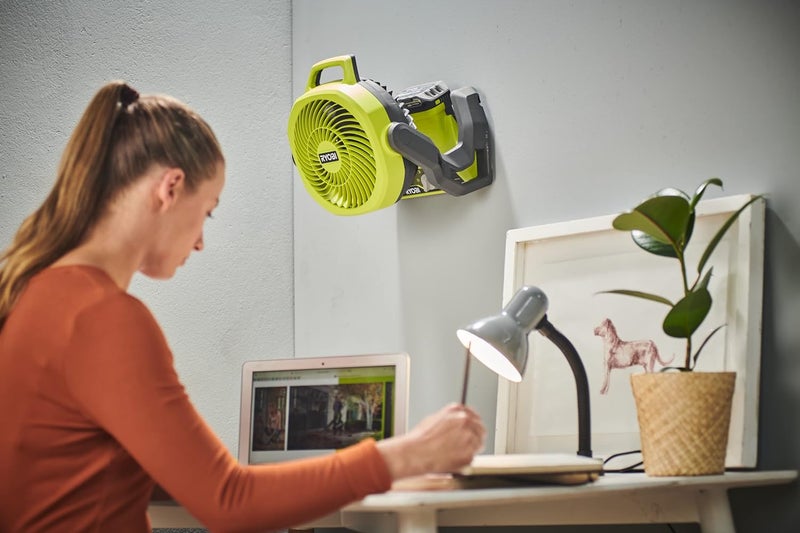 Ryobi RF18-0 18V ONE+ Cordless 3-Speed Whisper Fan (Bare Tool), Hyper Green - Image 3
